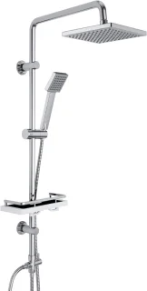 De Regendoucheset Zilver zonder kraan in één oogopslag