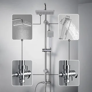 Wat vinden we goed aan de Regendoucheset Zilver zonder kraan