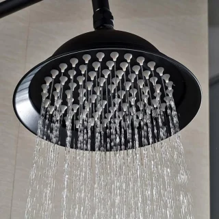 Regendoucheset zwart in hoogte verstelbaar, wandmontage, 118 cm