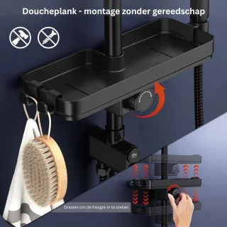 Regendoucheset Zwart