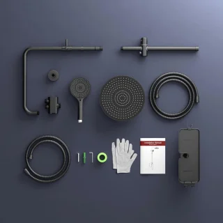 Regendoucheset Zwart