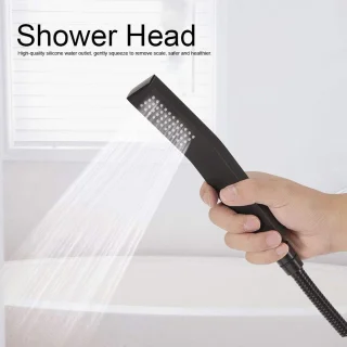 Regendoucheset Zwart Mat met Handdouche