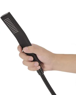 Regendoucheset Zwart Mat met Handdouche