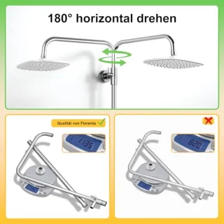 Regendouchesysteem zonder mengkraan