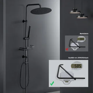 Regendouchesysteem - Zwart RVS