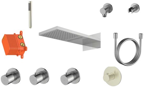 Regn Geborsteld Nikkel Inbouw Doucheset 3-Knops review