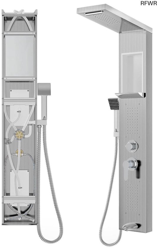 RFWR® 5-in-1 Multifunctioneel Douchepaneel Roestvrij Staal