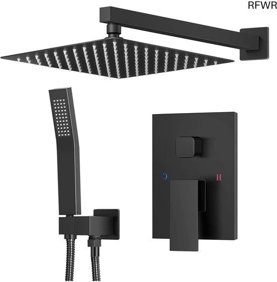 RFWR® Inbouw douchesysteem regendouche en handdouche