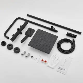 RFWR® Regendouche Set met Thermostaatkraan en Handdouche