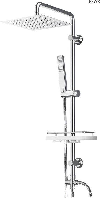 RFWR Regendouche Systeem met Legplank en Handdouche Chroom