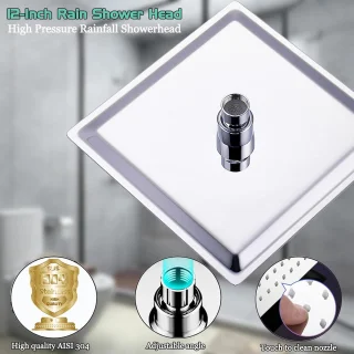 RFWR® Regendouchekop 12 inch Vierkant
