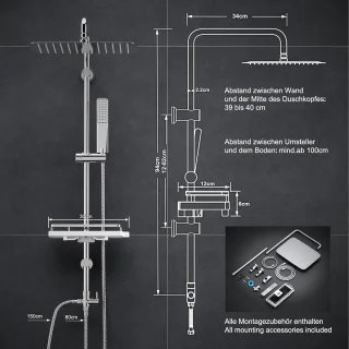 RFWR® Regendoucheset 35x25 cm