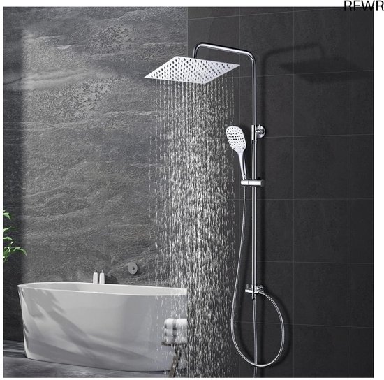 RFWR® Roestvrijstalen Doucheset met Regendouchekop en Handdouche
