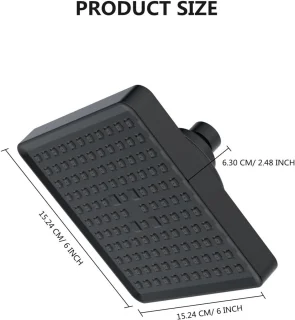 RFWR® Zwarte Regendouche 15 cm