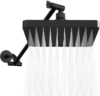 RFWR® Zwarte Regendouche 15 cm