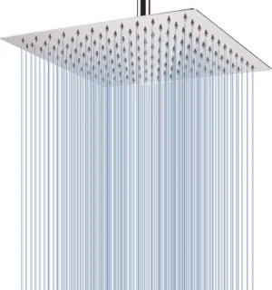 Roestvrijstalen 30 cm regendouchekop chroom vierkant