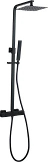 Rombo-Eco Twenty douche-opbouwset thermostaatkraan mat-zwart