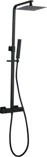 Rombo-Eco Twenty douche-opbouwset thermostaatkraan mat-zwart