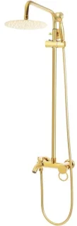 Rond douchesysteem regendoucheset luxe goud