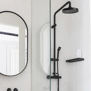 Ronde Douchekop 15,2 cm - Zwart