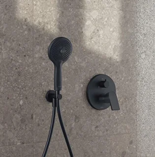 Ronde handdouche Ø120 mm, mat zwart