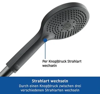 Ronde handdouche Ø120 mm, mat zwart