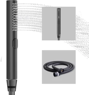 Ronde handdouche zwart