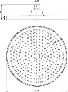 Ronde Hoofddouche 25 cm - Regendouche