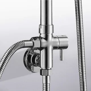 Ronde koperen doucheomstelling G1/2 wandmontage