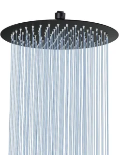 Ronde Regendouchekop 12 Inch Mat Zwart