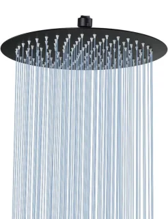 Ronde Regendouchekop 12 Inch Mat Zwart