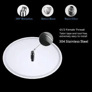 Ronde regendouchekop 25 cm chroom