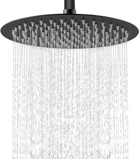 Ronde Regendouchekop 30 cm Mat Zwart