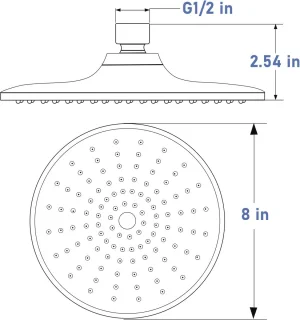 Ronde Regendouchekop 8 inch