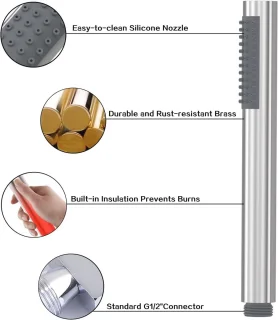 Ronde RVS-handdouche