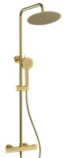Rondo regendoucheset mat goud 25 cm
