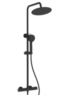 Rondo Regendoucheset Mat Zwart 25 cm