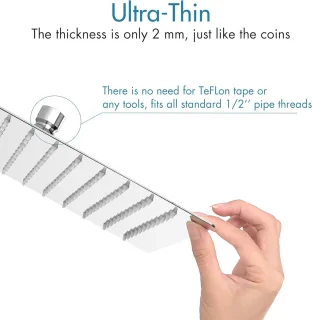 RVS 304 vierkante douchekop