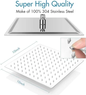 RVS 304 vierkante douchekop