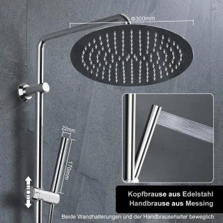 RVS Doucheset - Hoofddouche en Handdouche