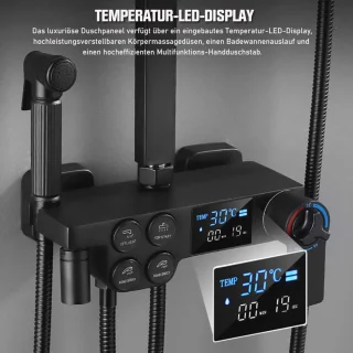 RVS douchesysteem met thermostaat