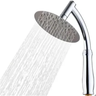 Rvs regendouchekop handdouche 8 inch rond zilver
