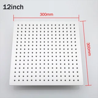 RVS Vierkante Regendouchekop 12 inch