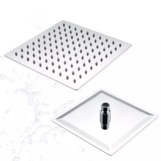 RVS Vierkante Regendouchekop 12 inch