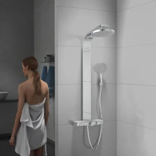 Samoa Rain 60570 douchepaneel grijs chroom met thermostaat