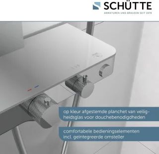 Samoa Rain 60570 douchepaneel grijs chroom met thermostaat