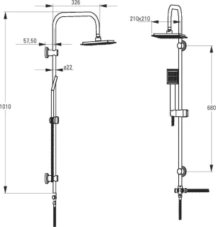 Sanifun Nio 1035 regendoucheset