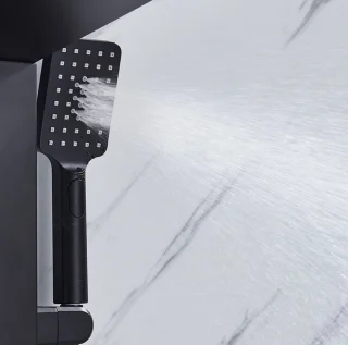SaniSupreme Capri douchepaneel zilver brush