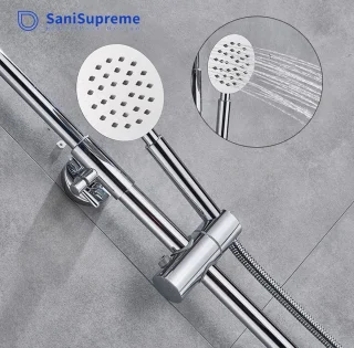 SaniSupreme Florida opbouw doucheset 8 inch chroom