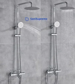 SaniSupreme Florida opbouw doucheset 8 inch chroom